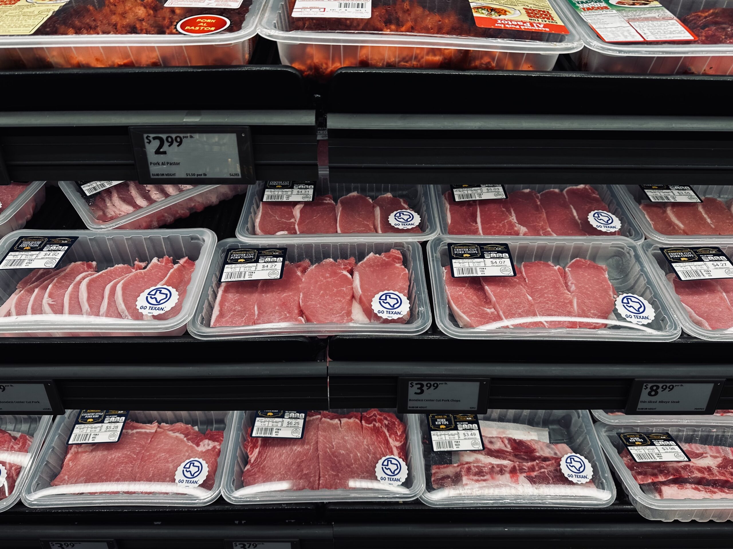 ダラスのALDIスーパーのお肉の写真